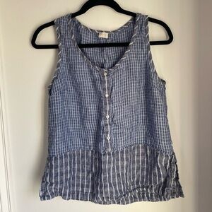 Poetry tank top sz 10 blue gingham